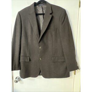 Club Room Macys‎ Brown Blazer Jacket Sport Coat Silk Wool Cashmere  Mens 44R